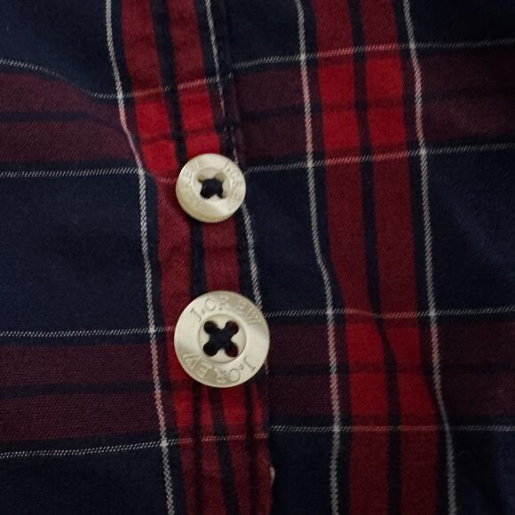 J. Crew Slim Fit Plaid Long Sleeve Button Down Shirt Cotton Men's Size Large - Picture 4 of 6